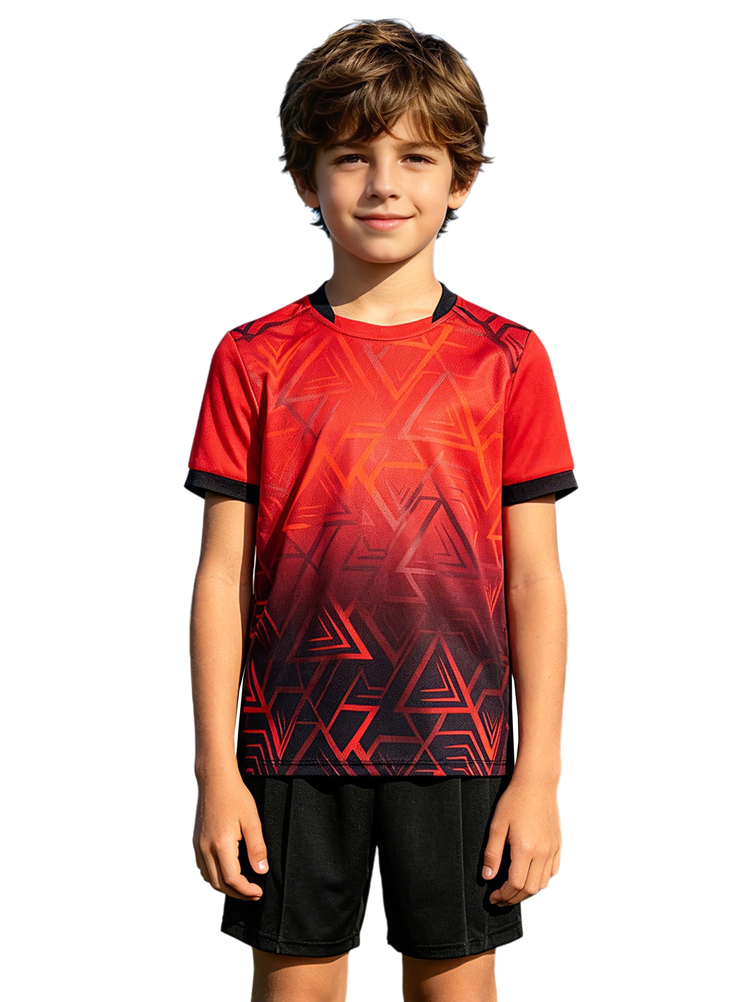 Red Basketball Sign Xnihocha Kids Boys Basketball Soccer Jersey Tracksuit Quick Dry ...