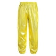 thumbnail image 1 of Xnihocha Kids Boys Girls Shiny Metallic Harem Pants Elastic Waistband Jazz Dance Trousers Loose Gold 140, 1 of 6