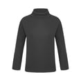 thumbnail image 1 of Xnihocha Kids Boys Girls Thermal Underwear Turtleneck T-Shirts Long Sleeve Base Layer Tops Black 140, 1 of 5