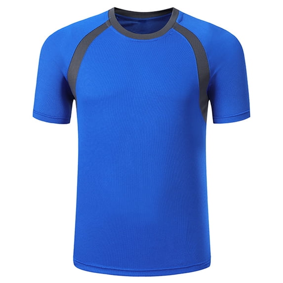 Xnihocha Kids Boys Quick Drying T Shirt Short Sleeves Rash Vest Athletic Tops Summer Swimsuit Blue M