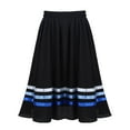 thumbnail image 1 of Xnihocha Kids Girls Full Circle Ballet Dance Maxi Skirt Flamenco Dress Chiffon Pleated Dancewear Black&Blue 6, 1 of 7