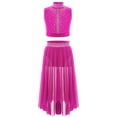 thumbnail image 1 of Xnihocha Kids Girls Gymnastics Leotard Dress Latin Jazz Lyrical Dance Outfits 2PCS Ballroom Dancing Hot Pink 10, 1 of 3