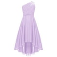thumbnail image 1 of Xnihocha Kids Girls Princess Pageant Dress One Shoulder Evening Gown High Low Hem Dress Formal Gown Lavender 16, 1 of 5