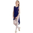 thumbnail image 1 of Xnihocha Kids Girls Sequins Lyrical Dance Costume Sparkly Ballet Dress Dancewear Navy Blue 14, 1 of 6