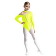 thumbnail image 1 of Xnihocha Kids Girls Shiny Rhinestone Dance Bodysuit Gymnastic Leotard Tank Ballet Unitard Activewear Fluorescent Yellow 12, 1 of 7