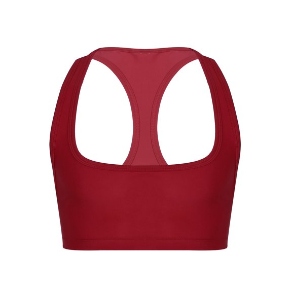 Xnihocha Mens Sleeveless Y Back Muscle Half Tank Top Vest Tee Tshirts Solid color Crop Tops Underwear Red M