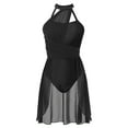 thumbnail image 1 of Xnihocha Women's Sleeveless Halter Neck Lyrical Ballet Leotard Dress Modern Contemporary Dancewear Black S, 1 of 7
