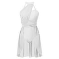 thumbnail image 1 of Xnihocha Women's Sleeveless Halter Neck Lyrical Ballet Leotard Dress Modern Contemporary Dancewear White S, 1 of 7