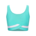 thumbnail image 1 of Xnihocha Yoga Dance Athletic Tank Crop for Girls U Neck Sleeveless Figure Ice Skating Gymnastic Top Blue Green 14, 1 of 6