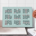 thumbnail image 1 of Xo Cutting Board, Doodle Style Tic Tac Toe Game Set Table with X and O Letters Design, Decorative Tempered Glass Cutting and Serving Board, Large Size, Black White and Red, by Ambesonne, 1 of 5