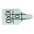 thumbnail image 1 of Xo Cutting Board, Tic Tac Toe Pattern Unfinished Game Hobby Theme Alphabet Minimalist Image, Decorative Tempered Glass Cutting and Serving Board, Wine Bottle Shape, Black and White, by Ambesonne, 1 of 1