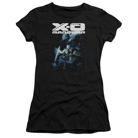 Xo Manowar By The Sword S/S Junior Women's T-Shirt Sheer Black