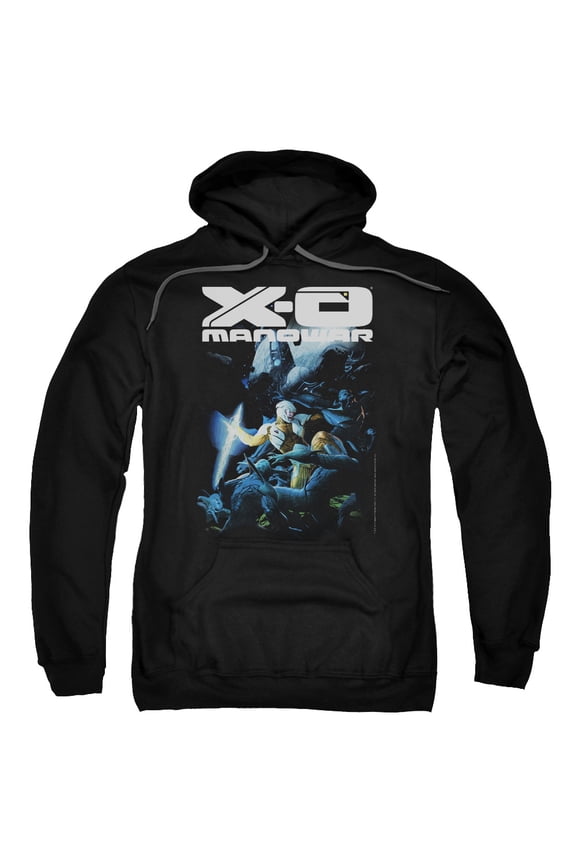 Xo Manowar By The Sword Adult Pullover Hoodie Sweatshirt Black