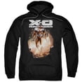 thumbnail image 1 of Xo Manowar Lightning Sword Adult Pullover Hoodie Sweatshirt Black, 1 of 2
