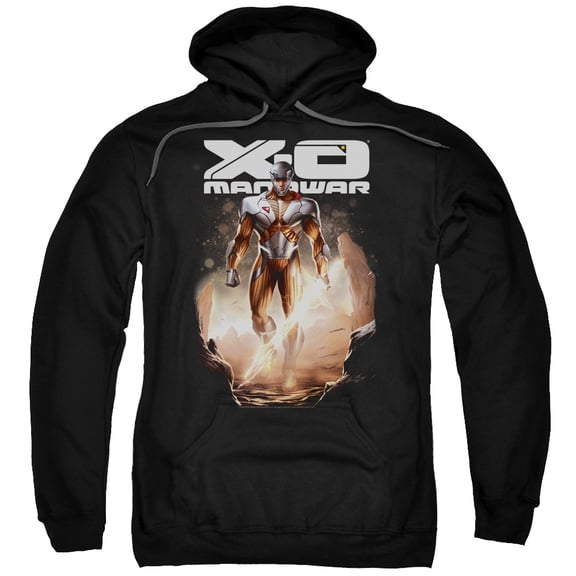 Xo Manowar Lightning Sword Adult Pullover Hoodie Sweatshirt Black