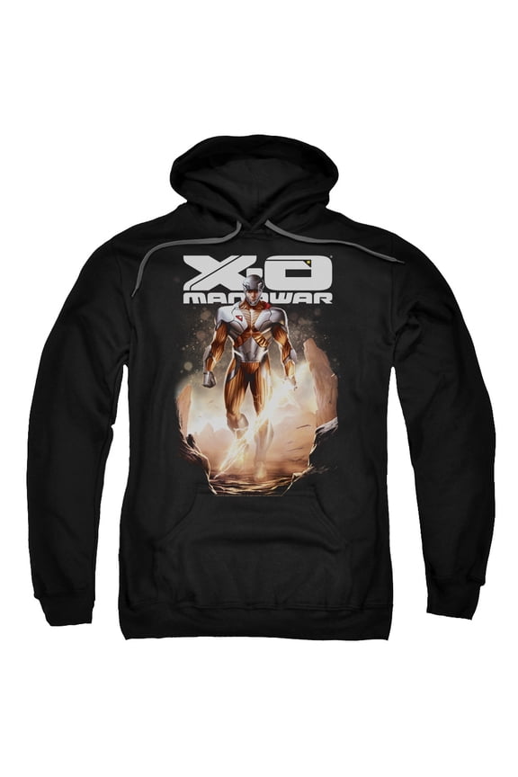 Xo Manowar Lightning Sword Adult Pullover Hoodie Sweatshirt Black