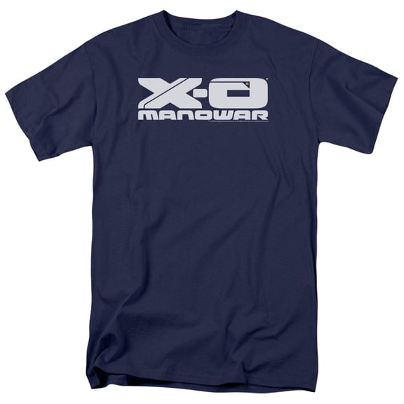 Xo Manowar Logo S/S Adult 18/1 T-Shirt Navy