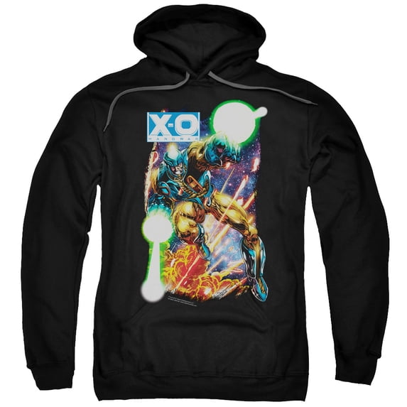 Xo Manowar Vintage Xo Adult Pullover Hoodie Sweatshirt Black