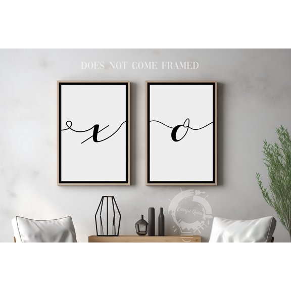 Xo Minimalist Poster Prints Home Wall Art Decor Home Decor Office Wall Art Set 2