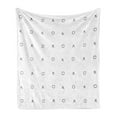 thumbnail image 1 of Xo Soft Flannel Fleece Blanket, Hand Drawn Geometrical Pattern Classic Game Tic Tac Toe in Black and White Colors, Cozy Plush for Indoor and Outdoor Use, 70" x 90", Black and White, by Ambesonne, 1 of 6