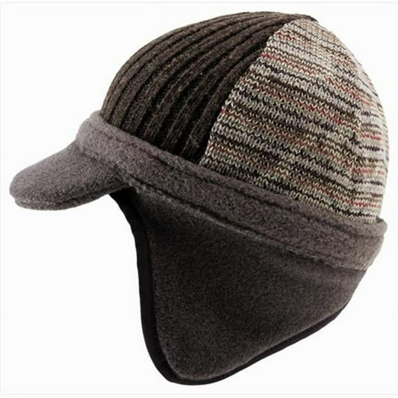 Xob Brim Winter Hat - Brown & Tan, Medium-Large