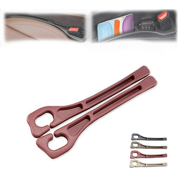 Xocfar No Drop Seat Guard, New Car Seat Side Gap Filler, Seat Gap Fillers for All Cars, Seat Gap Fillers for All Cars, Prevents Items from Falling, Easy to iInstall (Red)