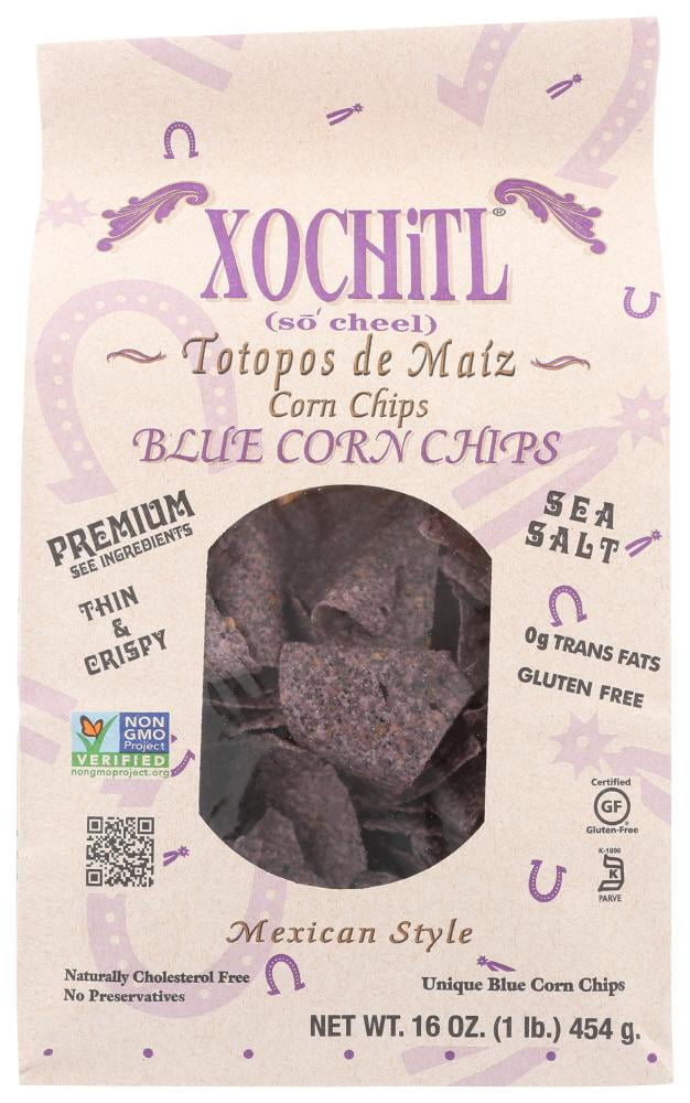 Xochitl Mexican Style Blue Corn Chips, 16 Oz (Pack of 9)