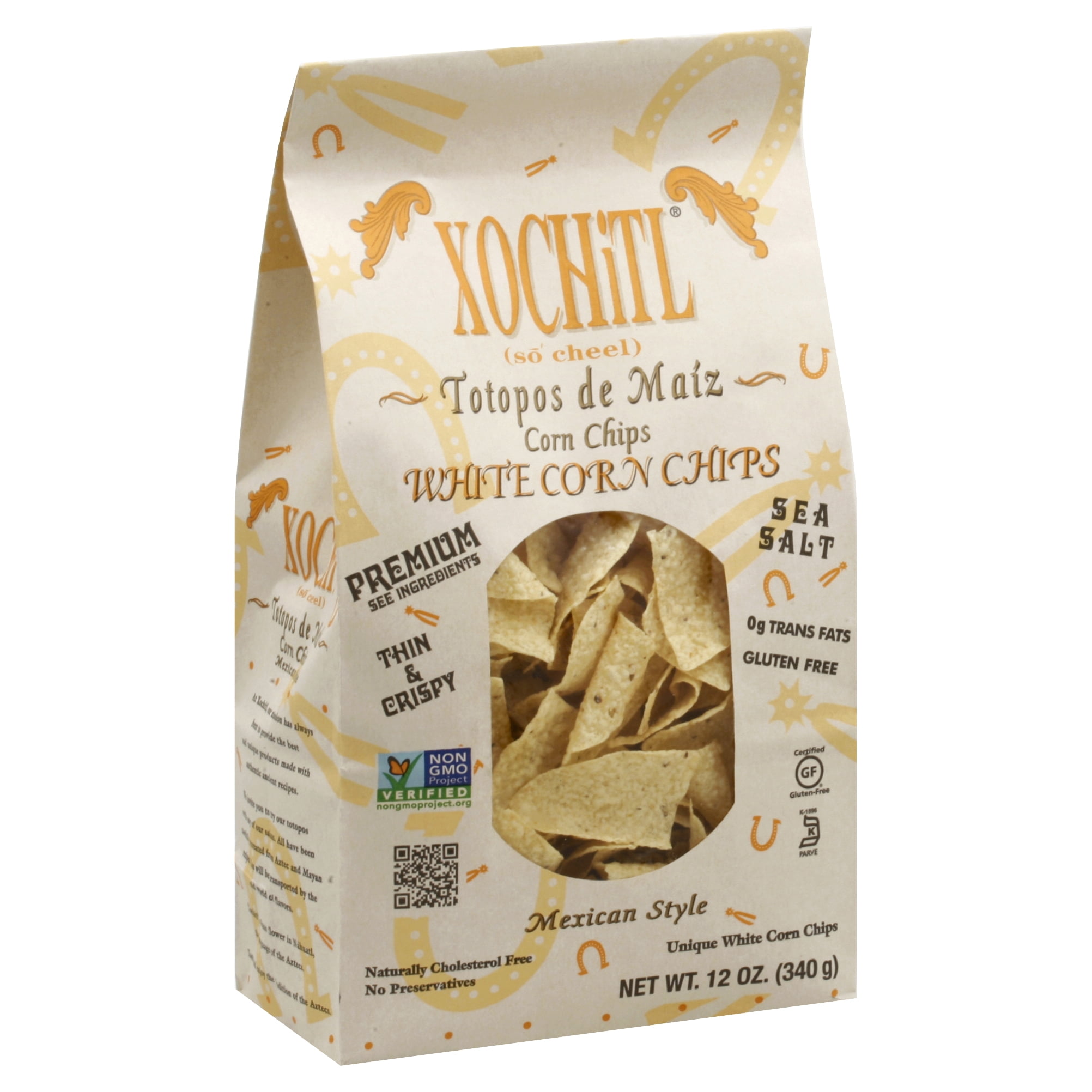 Xochitl Organic White Salted Corn Chips 12 oz (Pack of 10)