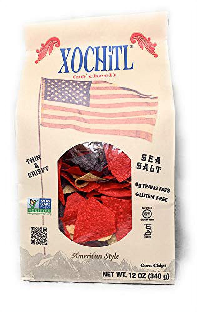 Xochittl Thin & Sea Salt Corn Chips GLUTEN FREE NONGMO Two (2) 12Oz