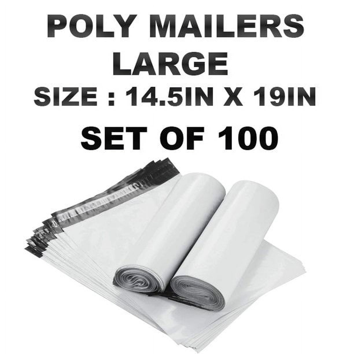 Xockshop 100 pack 14.5x19 Poly Mailers Envelopes Mailing Bags White Shipping Bag with Self Adhesive,Waterproof and Tear-Proof Postal Bags