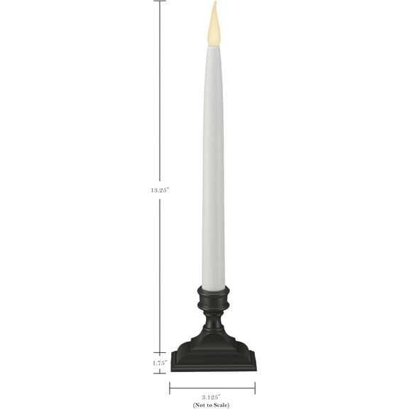 Xodus FRC1660A-4 12 Inch White Taper Battery Operated Remote Controlled Flameless Candle with Automatic Timer and Realistic Flicker Flamek Pack of 4