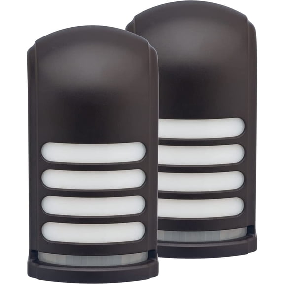 Xodus Battery Operated LED Deck/Stair Light, Motion Sensor, Bronze, 2 Pack