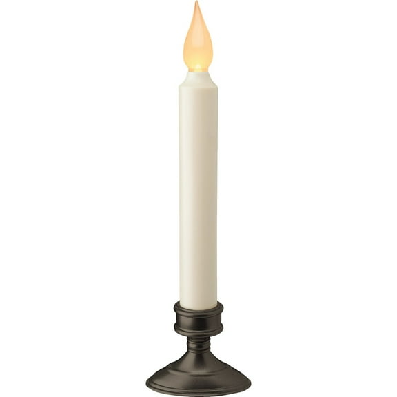 Xodus Innovations Battery Operated LED Window Candle, Dusk to Dawn Light Sensor, Aged Bronze Base, Amber Flicker Flame 2 Pack