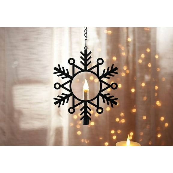 Xodus Innovations CW1500A-4 Flameless Hanging Snowflake Candles (Set of 4)