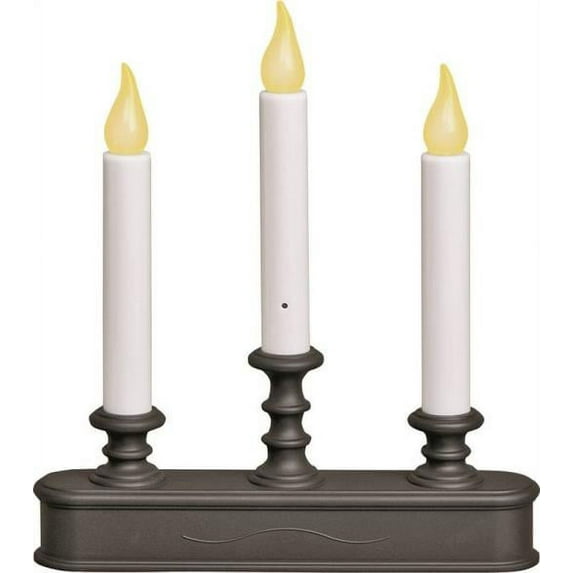 Xodus Innovations FPC1230ABZ 3-Tier Candelabra LED Candle, 9.45 in L x 1.97 in W x 11.22 in H, Aged Bronze Base per 3 EA
