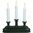 thumbnail image 1 of Xodus Innovations FPC1330A Battery Operated 10 inch Window Candles with Tilt to Change Flame Color and Dusk to Dawn Light Sensor Timer with 3 Candle Candelabra Base, Black/Antique Bronze, 1 of 4