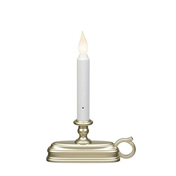Xodus Innovations FPC1525P Battery Operated LED Window Candle with Sensor, Pewter, Large Base
