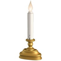 Gold and White Flameless LED Window Candle with Sensor