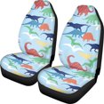 thumbnail image 1 of Xoenoiee 2 Piece Car Seat Cover Front Seats Only, Dinosaur Print Auto Seat Covers Universal Fit Car Interior Accessories for Cars Truck SUV, 1 of 6