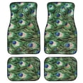 thumbnail image 1 of Xoenoiee 4 Pieces Car Mats Premium Floor Mat for Car SUV and Trucks, Peacock Feather Pattern, All Weather Protection, Universal Fit Auto Carpet Floor Liners, 1 of 6