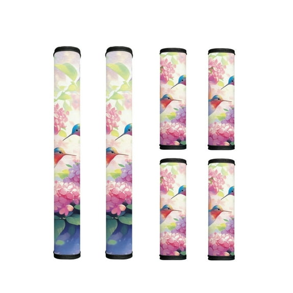 Xoenoiee 6 PCS Refrigerator Door Handle Covers Protective Fridge Microwave Stove Dishwasher Handle Sleeve Kitchen Appliances Gloves Home Decor, Hummingbird Hydrangea Flower
