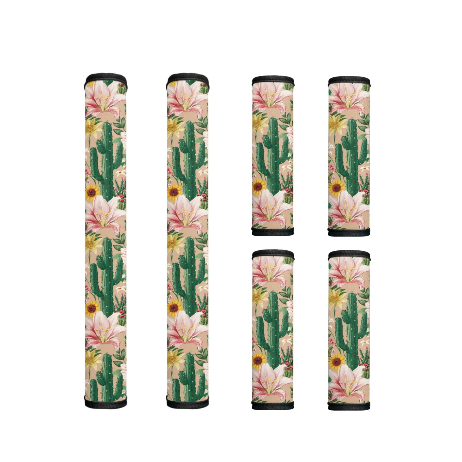 Xoenoiee 6 PCS Refrigerator Door Handle Covers Protective Kitchen Home Appliances Gloves Fridge Microwave Stove Dishwasher Handle Sleeve Home Decor, Cactus Lily Sunflower Floral