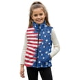thumbnail image 1 of Xoenoiee American Flag Dog Paw Print Toddler Boys Girls Fleece Vest Coat Warm Sleeveless Jacket Zip up Polar Fuzzy Waistcoat Fall Winter, 4T, 1 of 7