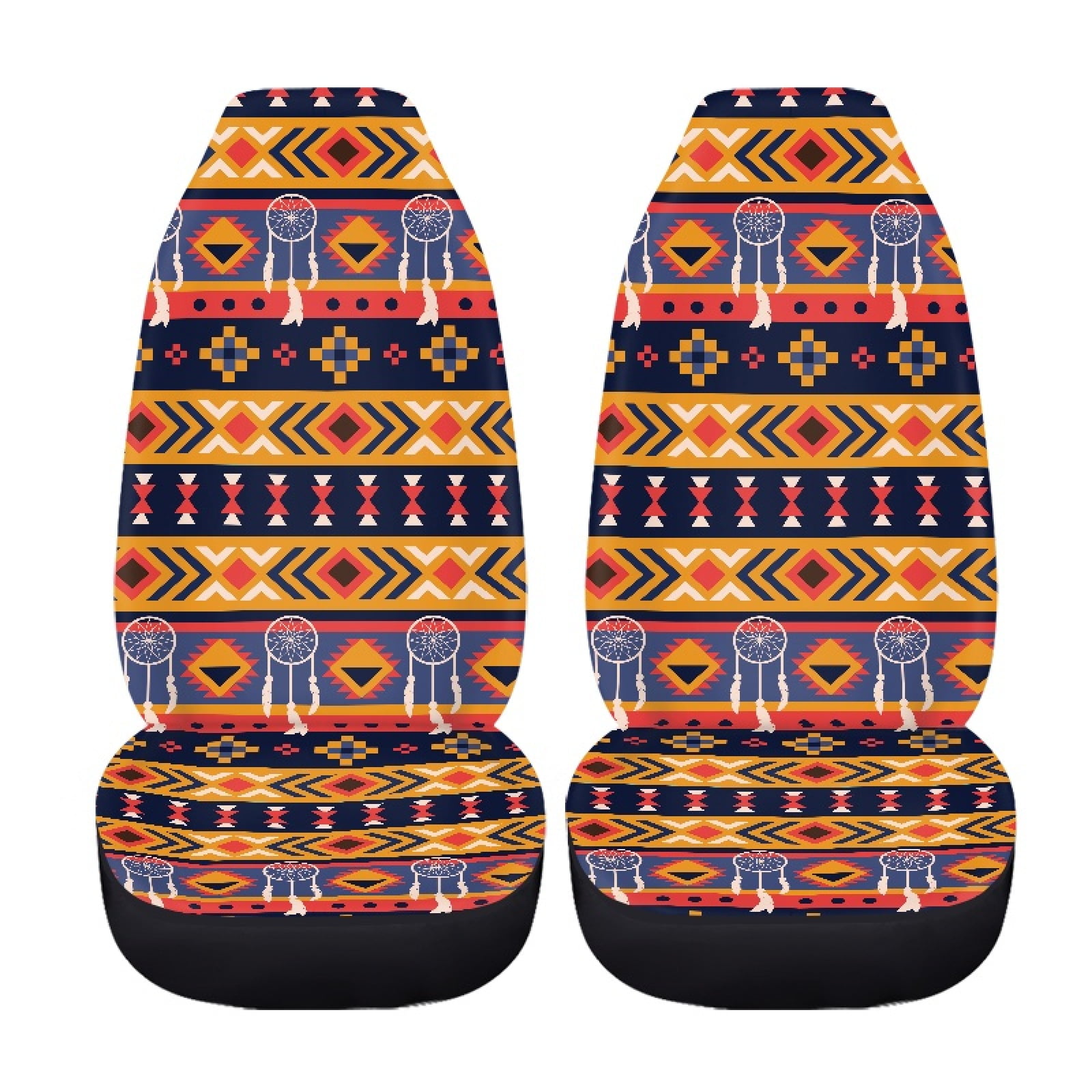 Xoenoiee American Tribe Dreamcatcher Print Front Seat Cover Saddle Blanket Universal Fit Bucket