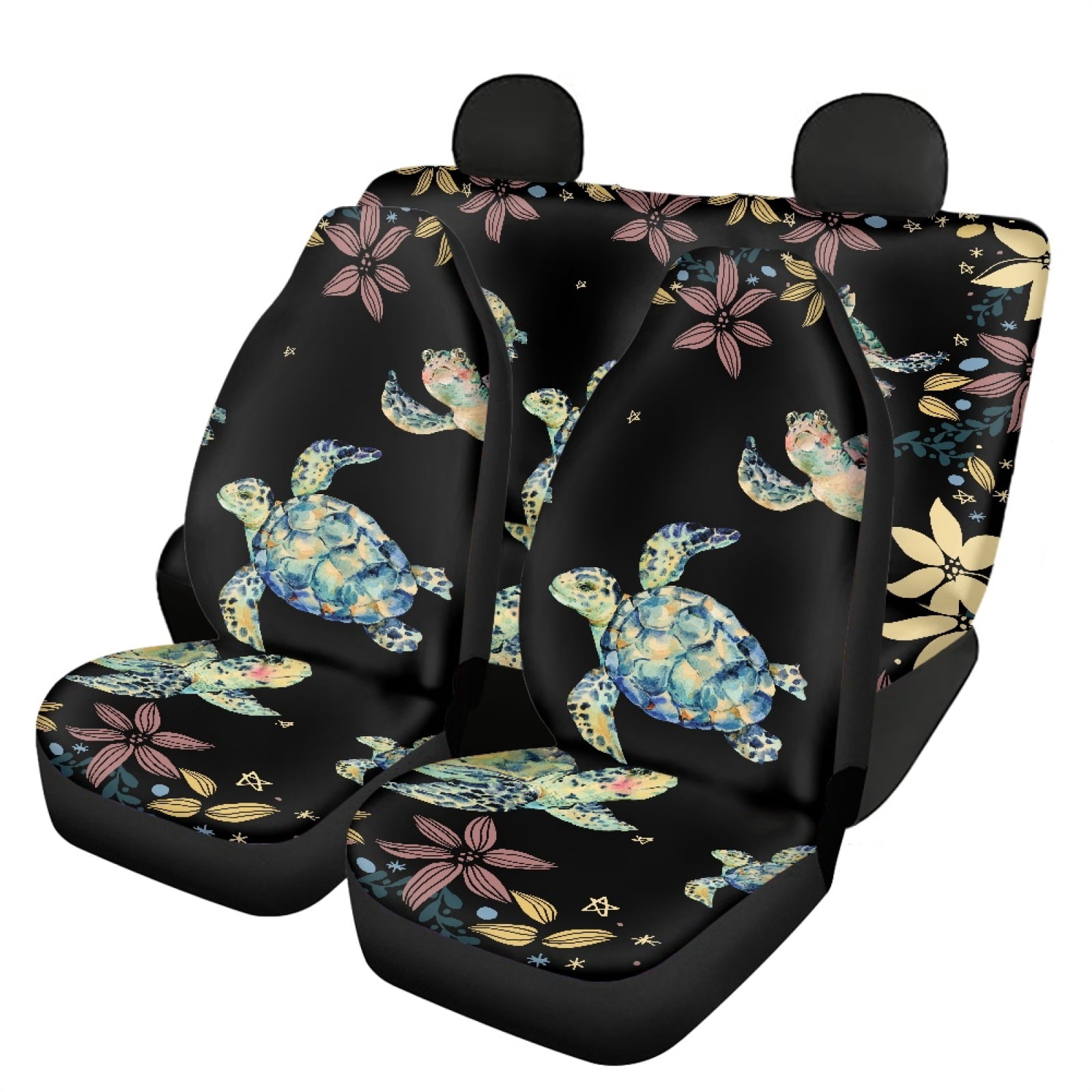 Axolotl Black Pattern Print Universal Fit Car Seat Cover