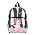thumbnail image 1 of Xoenoiee Axolotl Cherry Blossom Print 17 Inch Backpack for Kids Girls 17 Inch Clear Backpacks Transparent Large Schoolbag PVC See Through Bookbag Rucksack Satchel for Kindergarten Primary Student, 1 of 7
