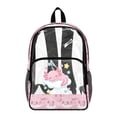 thumbnail image 1 of Xoenoiee Axolotl Cloud Star Heart Floral Print PVC Backpack for Kids, 17 Inch Clear Bookbag for Girls, Lightweight Schoolbag Waterproof Knapsack for Preschool, Primary, Kindergarten School Supplies, 1 of 7