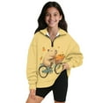 thumbnail image 1 of Xoenoiee Axolotl Milk Tea Print Quarter Zip Pullover for Girls Kids Mock Neck Sweatshirt Oversized Long Sleeve Sweater Polo Half Zip Pullover, Size 11-12 Years, 1 of 7