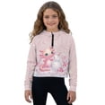 thumbnail image 1 of Xoenoiee Axolotl Snowman Print Girls Half Zip up Sweatshirt Trendy Winter Cropped Hoodie Long Sleeve Shirt Pullover Youth Girl Outwear Coat, 5-6 Years, 1 of 7