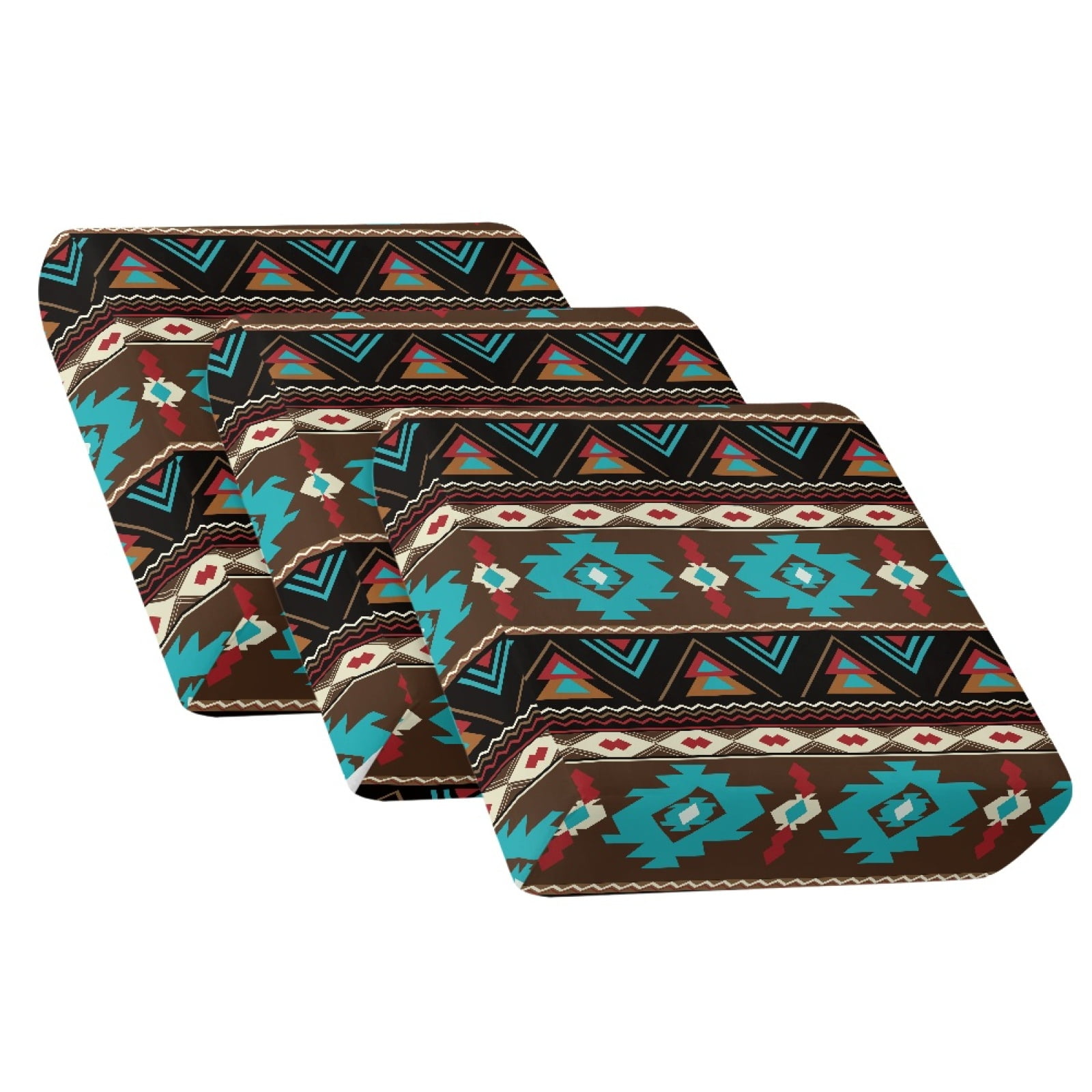 Xoenoiee Aztec American Tribal Print 3 Piece Couch Cushion Slipcovers Individual Stretch Reversible Cushion Protector Slipcovers Sofa Cushion Protector Covers